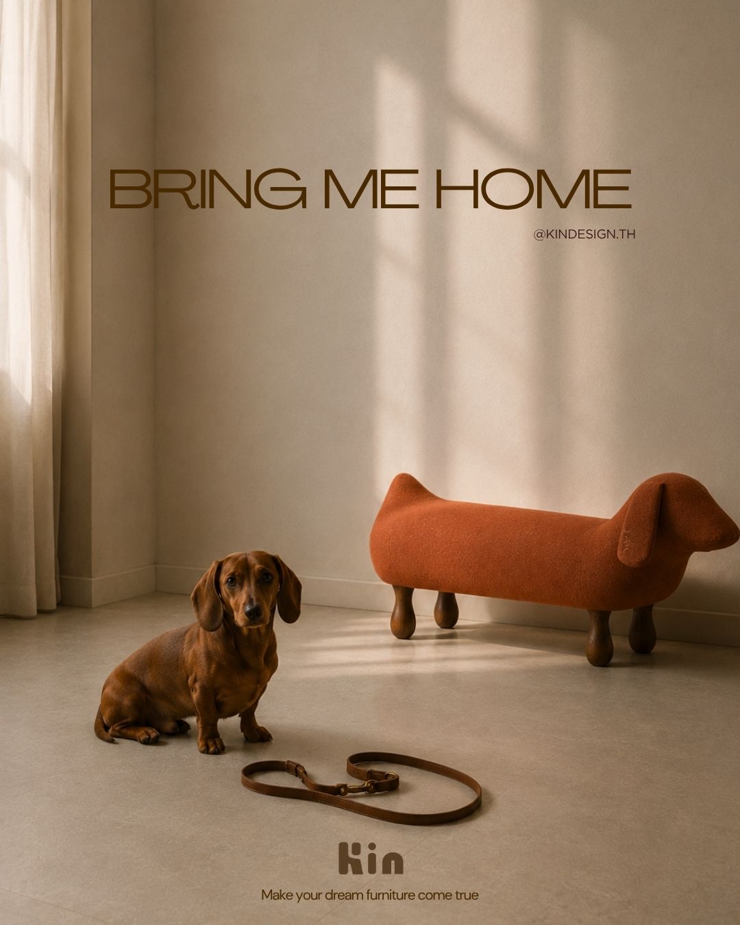 With dachshund